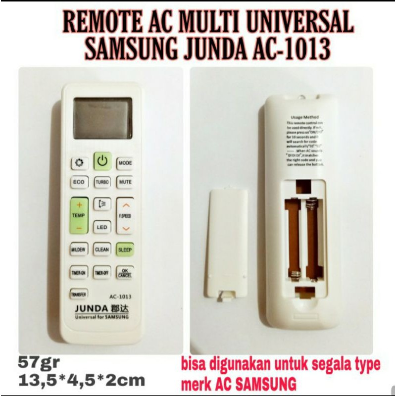 Remote Ac Samsung Multi / Remote Remot Ac Samsung Universal Junda AC - 1013