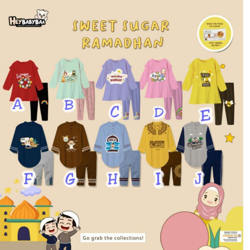 HeyBabyBaa Sweet Sugar Ramadhan / Setelan Anak Muslim Heybabybaa