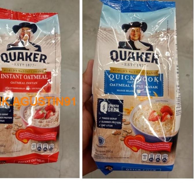 

8.8 HARGA GROSIR Quaker Oat Instant Oatmeal 200gr / Quaker Quick Cook Oatmeal 200gr / Queker Oatmeal