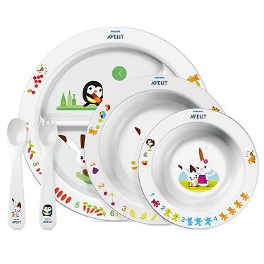 Feeding Set Avent Baby Feeding Set / Piring Makan Bayi Avent Plate