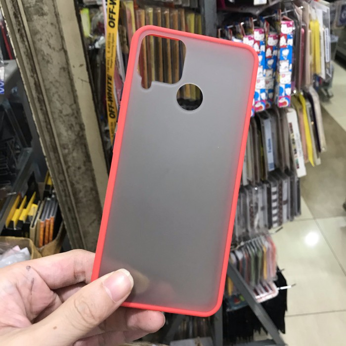 PREMIUM HYBRID CASE BLACK DOVE ANTI PECAH FOR REALME C15 / C12