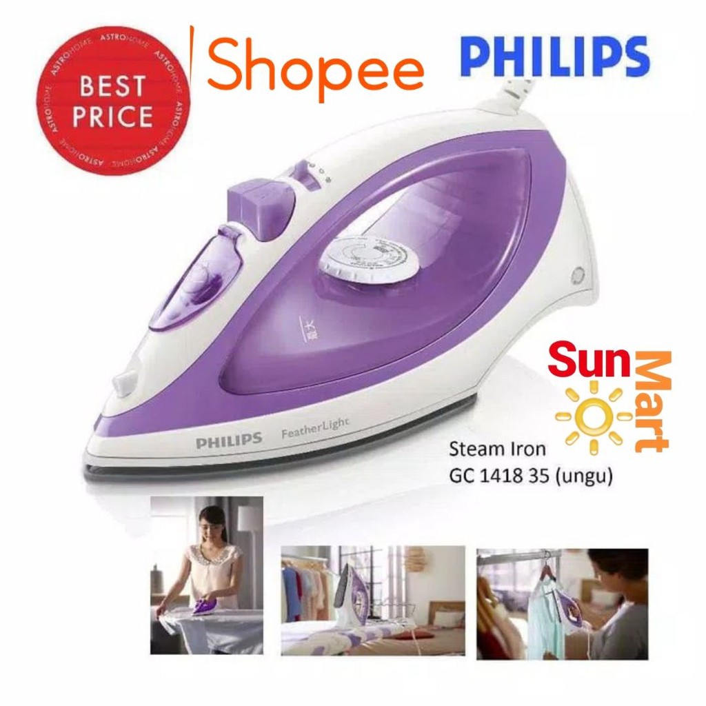 Setrika Uap Philips Murah / Setrika Uap 1418 / Steam Iron Philips GC 1418