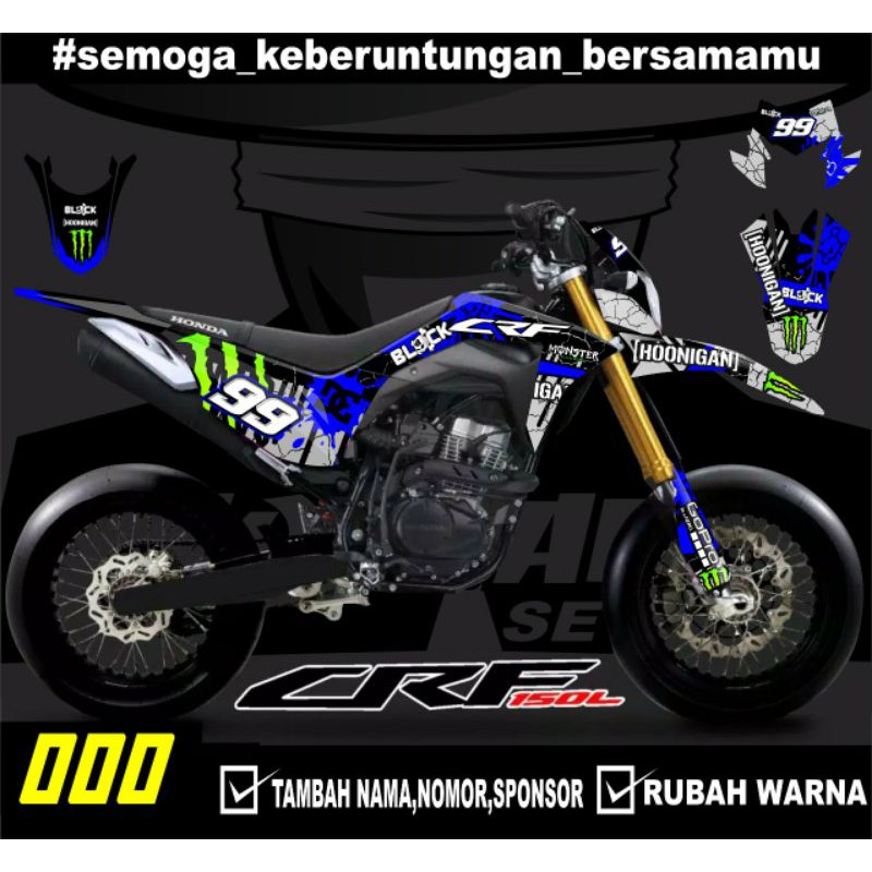 Sticker setiker stiker decal CRF 150 L- Fullbody-Dekal stiker CRF 150 L Trail Supermoto minimalis