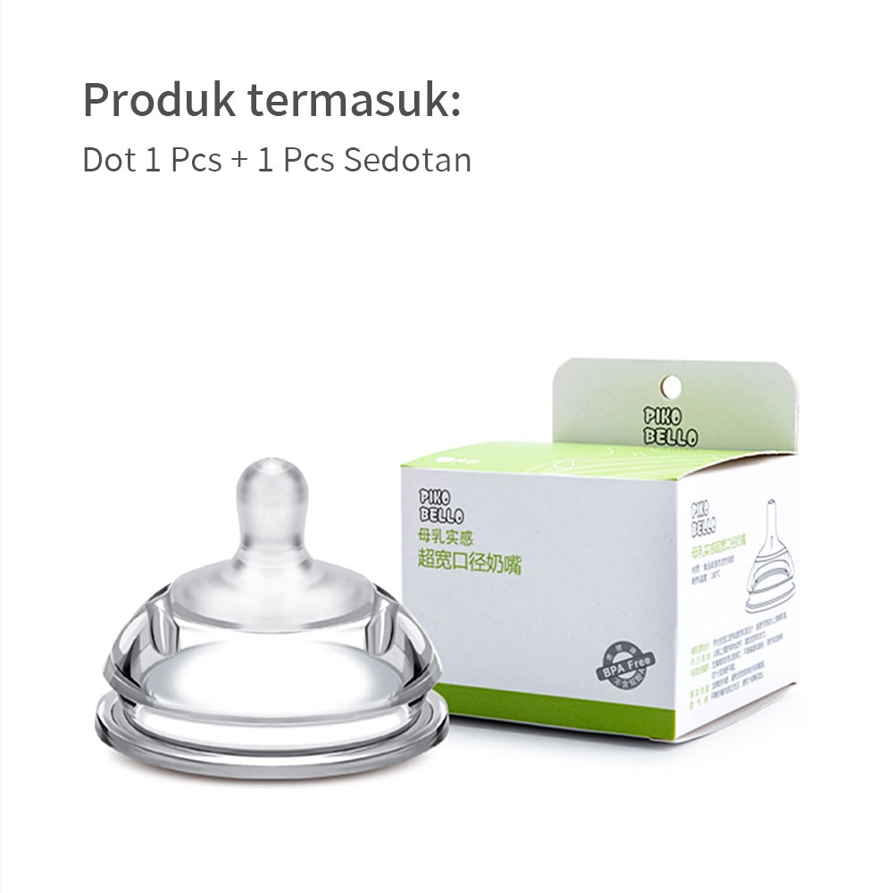 AIKOKY Dot bayi bahan silikon Nipple Piko bello dengan sedotan