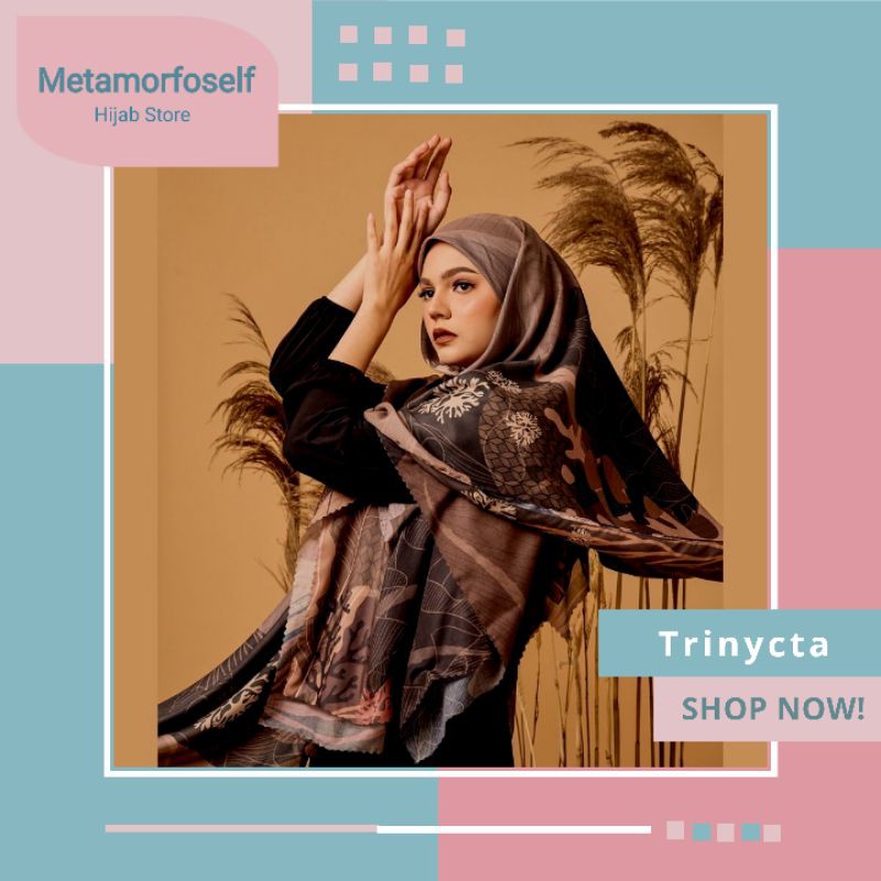 Trinycta by Nycta Gina #Kareueng Series Premium Hijab Segi Empat Motif Kareueng Series Trinycta