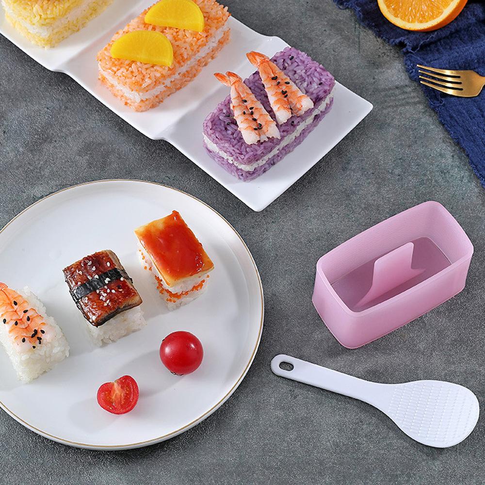 REBUY Cetakan Sushi Multi-layer Kreatif DIY Membuat Alat Sushi Dengan Sendok Press Makanan