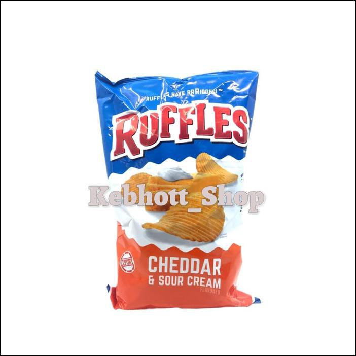 

RUFFLES CHEDDAR & SOUR CREAM POTATO CHIPS 184GR | KERIPIK KENTANG