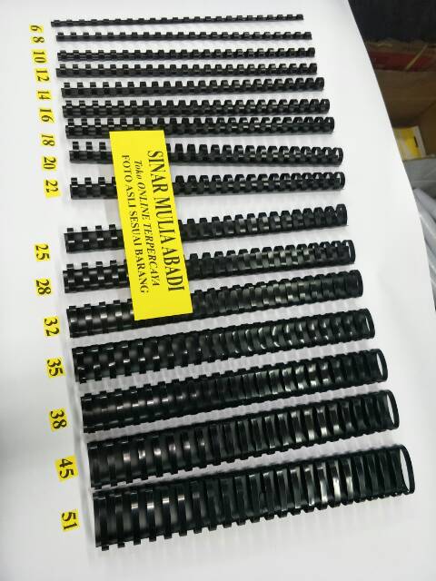 

Baru Spiral Jilid Plastik 10 Mm Folio 3/8 Inch / Ring Plastic Comb