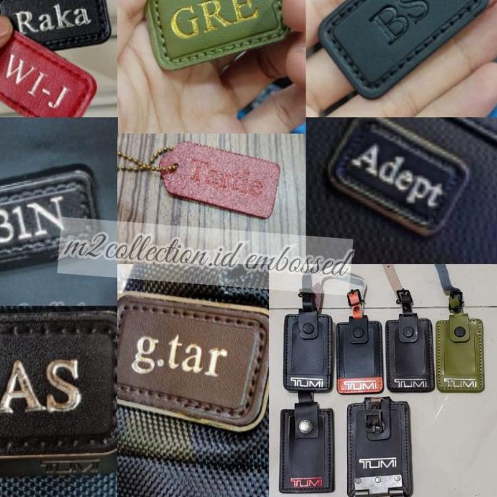 Terlaku.. Jasa emboss patch tag TAS TUMI Coach LV / Jual Tagname Tumi Terjamin