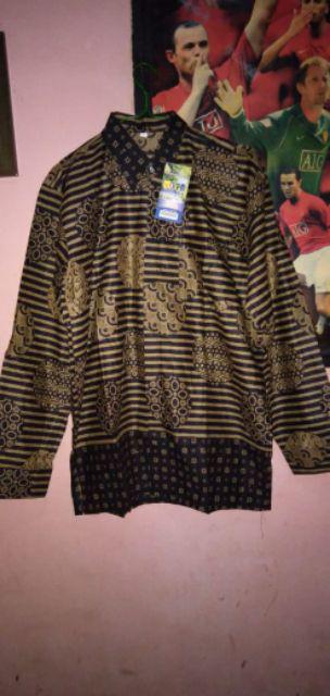 Batik Couple Notoarto Batik Ipnu-ippnu Kemeja Pria Sogan Lawasan Manuk Kembar Katun Cap Solo Shofia