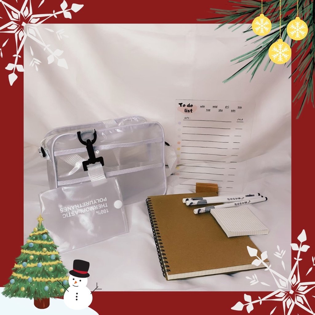 

Paket Kado Hadiah ALAT TULIS ESTETIK (Planner, Notebook, Pen, Sticky Notes, Tas)
