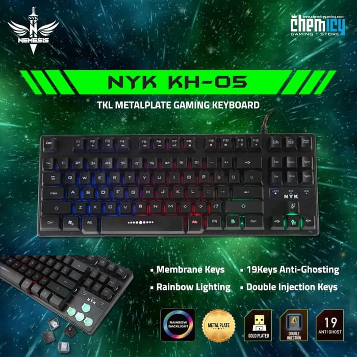 NYK KH05 / KH-05 TKL RGB Gaming Keyboard