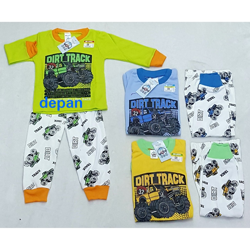 baby lucky setelan baju usia 6-1thpiyama dirty sml pj-086