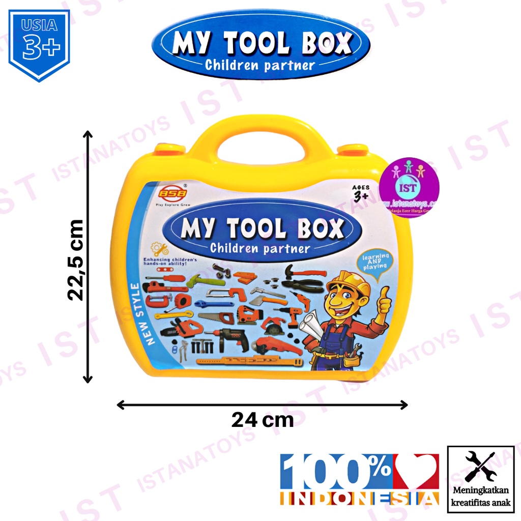 MWN Mainan Anak My Tool Box Koper No.F1679-T