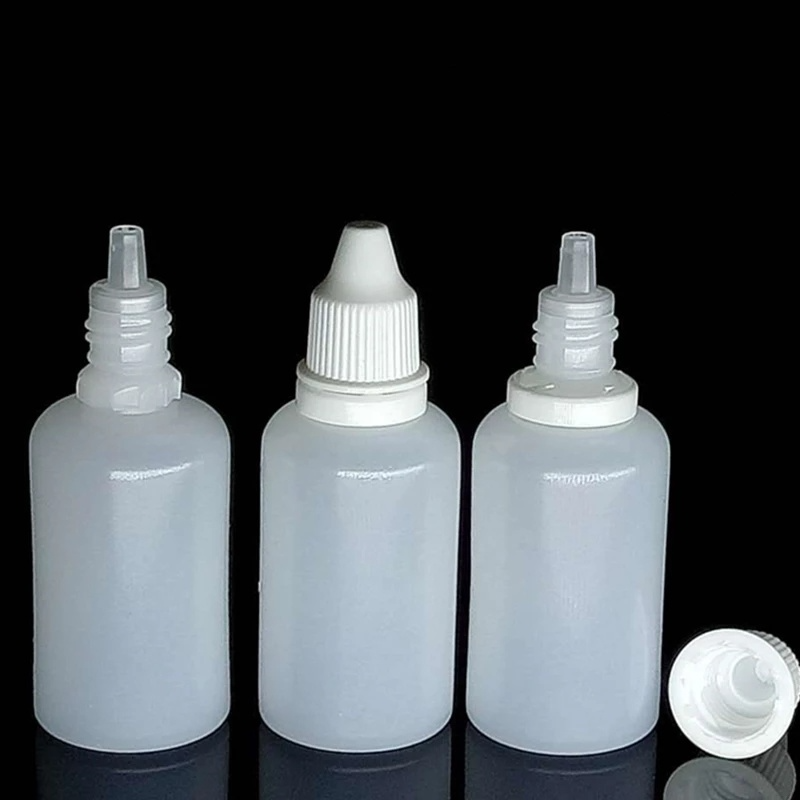 1pc Botol Plastik PE Kosong 5Ml - 100Ml Dengan Tutup Ulir Untuk Lem Cair / Minyak