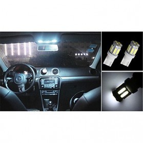 JIAMEN Lampu Mobil Headlight LED T10 W5W SMD 7020 2 PCS - PN-RGB - White