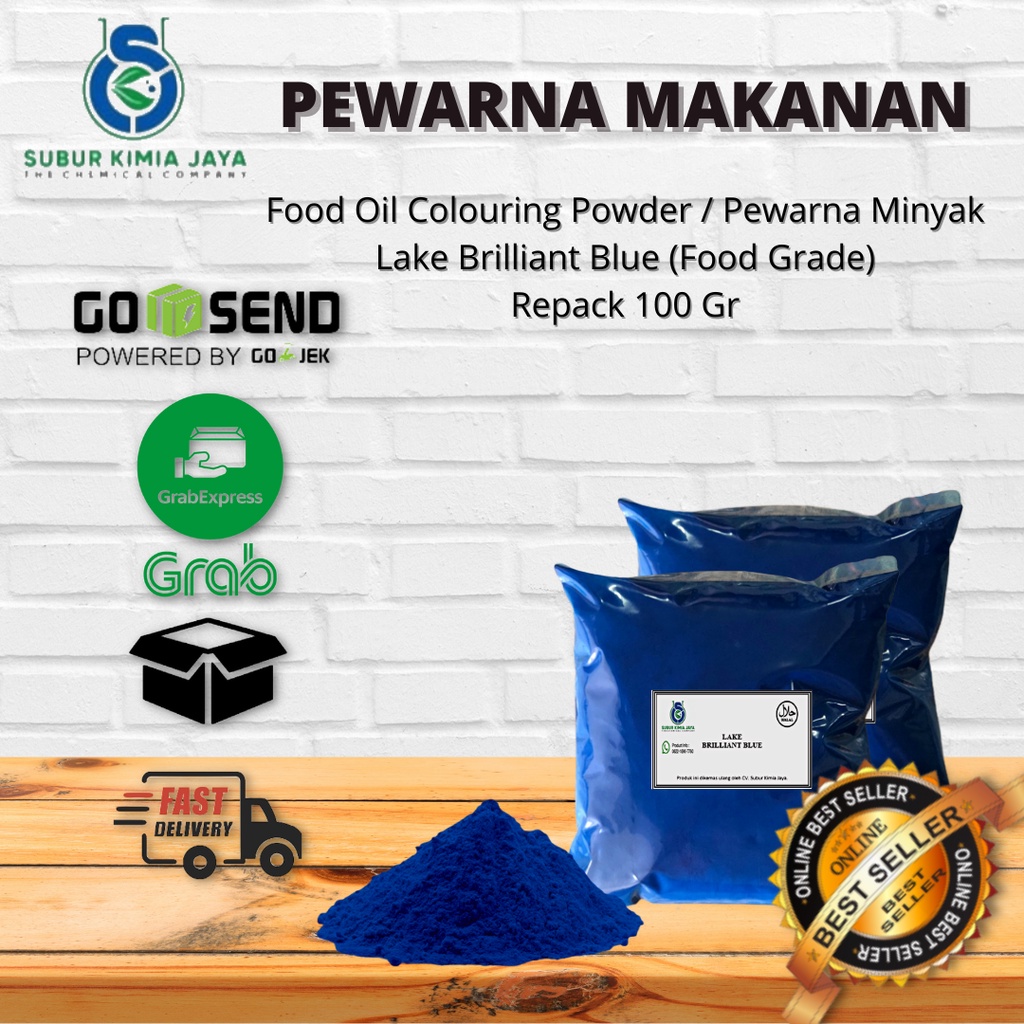 

Pewarna Bubuk Minyak / Oil Bubuk Brilliant Blue Biru 100 gr