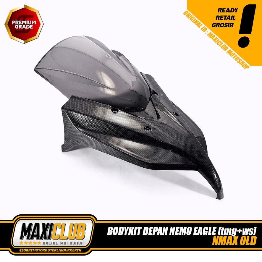 Variasi Yamaha Nmax 2018 Bodykit Depan Tameng Dan Windshield Tanpa Spion Nemo Carbon