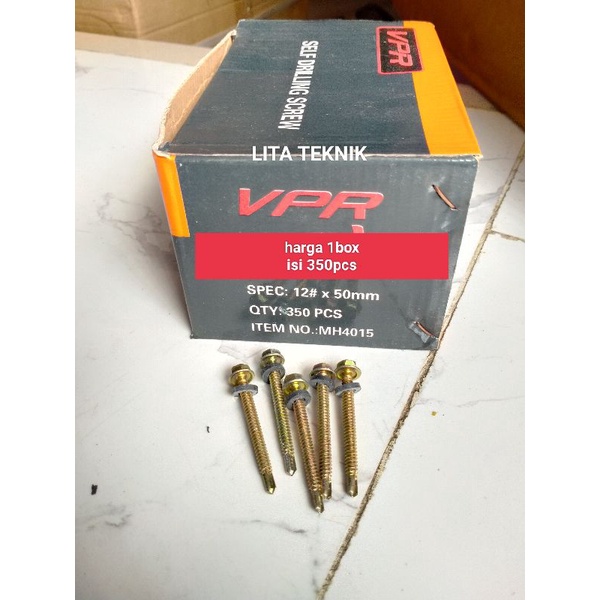 baut rofing baja ringan 5cm 1dus  sekrup atap baja ringan alderon 12 x 50 1dus