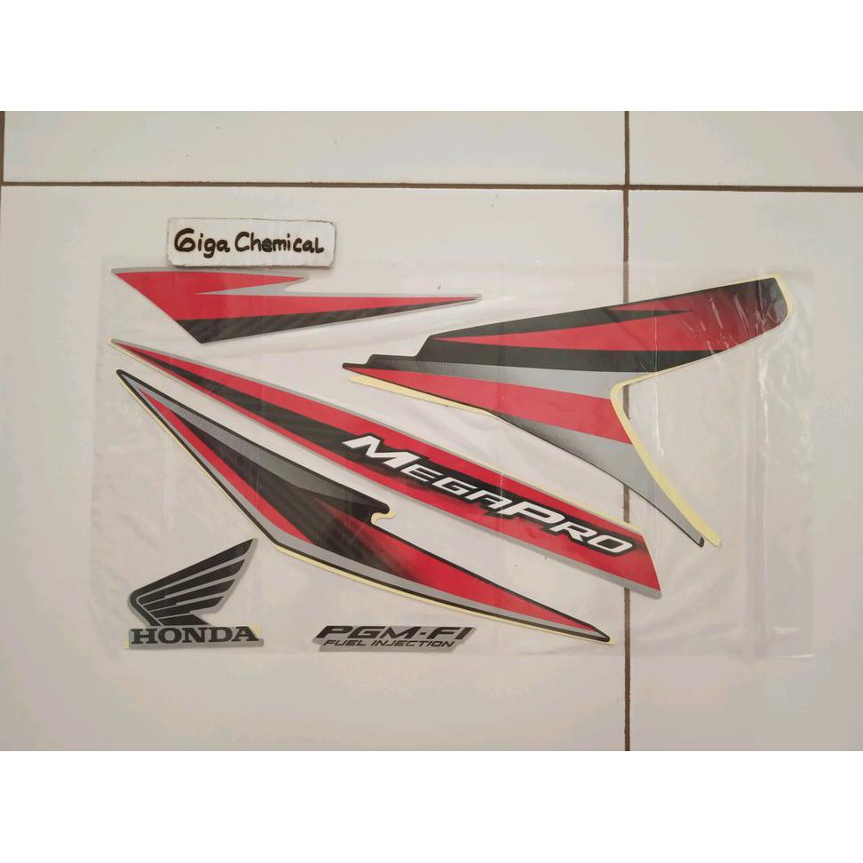 Aksesoris Striping Sticker Lis Megapro Fi 2014 2015 Hitam Silver