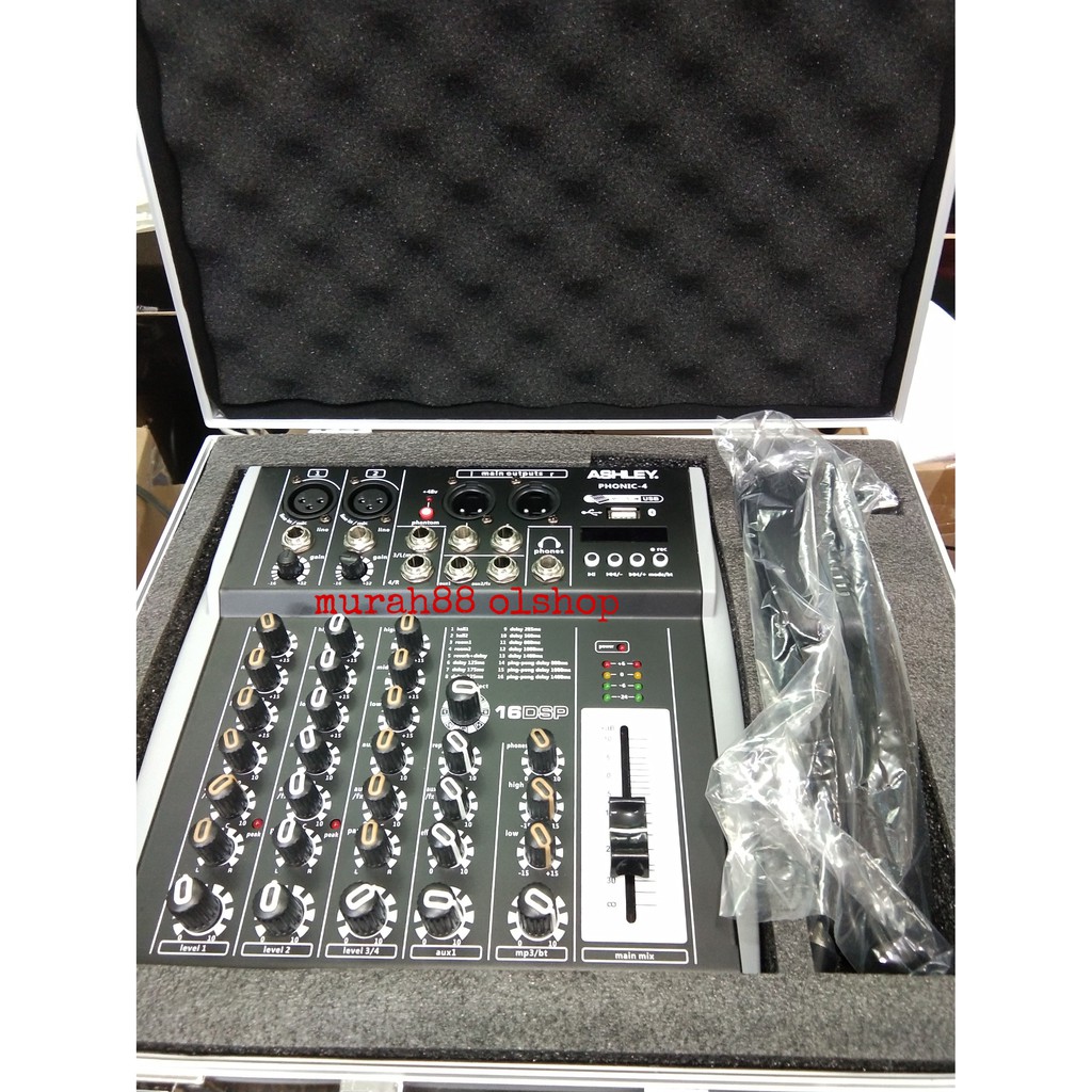 MIXER AUDIO ASHLEY PHONIC-4 4 ch ORIGINAL FREE HARDCASE TOP SELLER