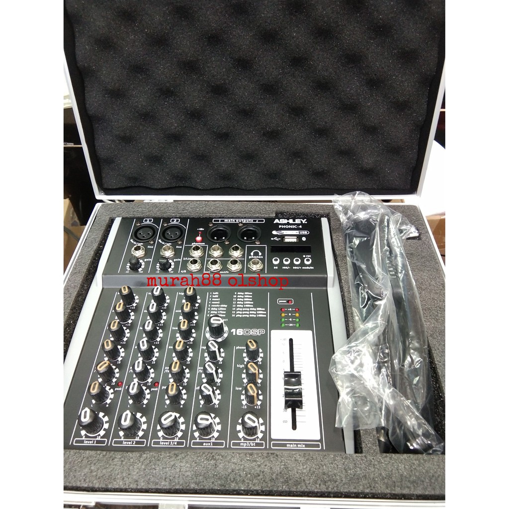 MIXER AUDIO ASHLEY PHONIC-4 4 ch ORIGINAL FREE HARDCASE TOP SELLER