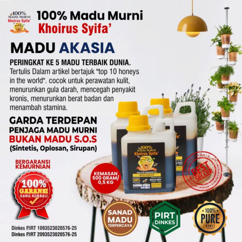 

MADU MURNI KHOIRUS SYIFA' JENIS AKASIA 500G RAM