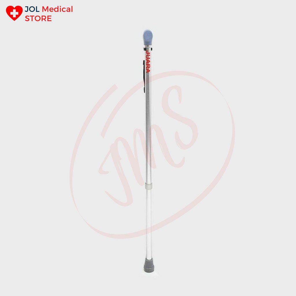 Tongkat Kaki 1 ALUMINIUM Alat Bantu Jalan Walking Stick Tongkat Jalan Juara warna Cokelat Orang Tua