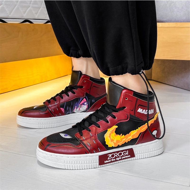 Anime Naruto Akatsuki Santai Cosplay Sports Sepatu Import Pria Running Sneaker Ninja Uchiha Itachi Madara Murah Nyaman Cowok Dewasa 212