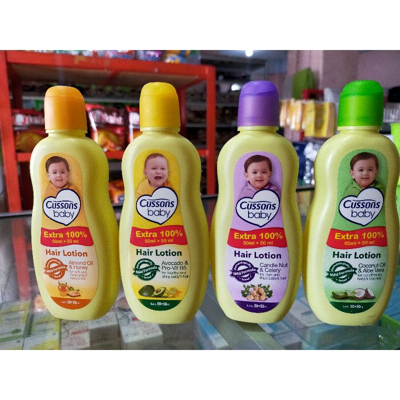 cussons hair lotion / minyak rambut bayi 50ml+50ml