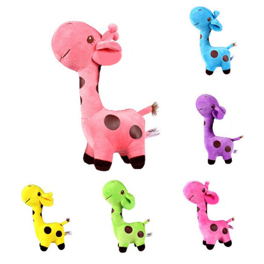 Mainan Boneka Binatang Jerapah Kartun Lucu Ukuran 12cm Untuk