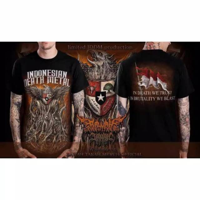 Kaos Pria kaos musik metal t shirt IDDM Garuda