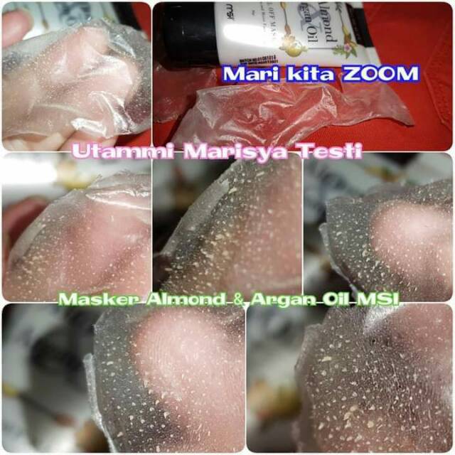 Masker almond argan oil MSI + pin