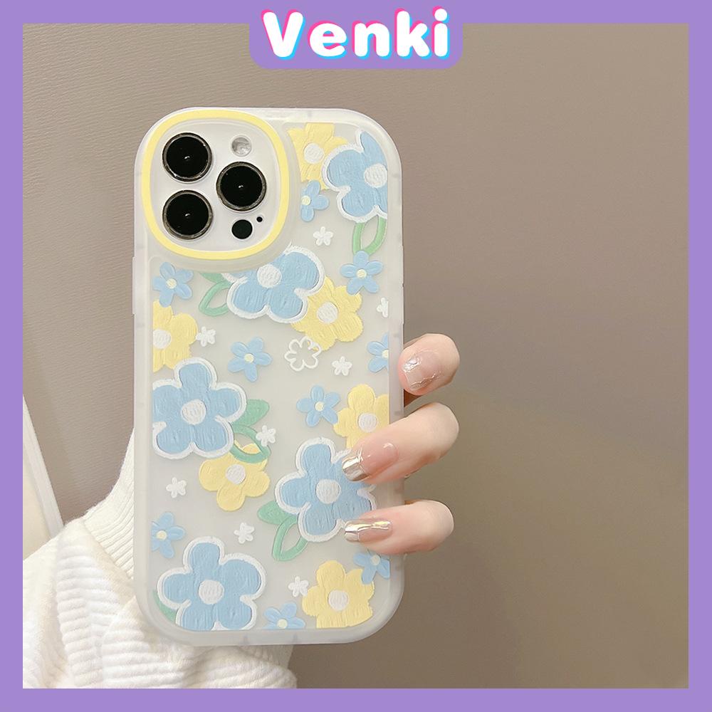 iPhone Case Silicone Soft Case Clear Case TPU Airbag Shockproof Full Coverage Protection Camera Oil Painting Flower For iPhone 13 Pro Max iPhone 12 Pro Max iPhone 11 iPhone 7 Plus