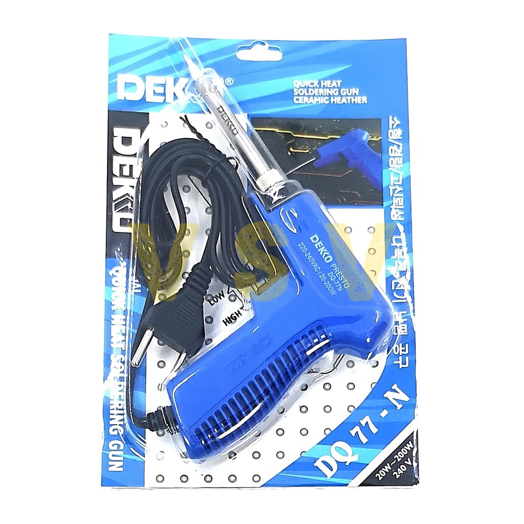 DEKKO solder pistol 20-200 watt DQ77N / solderan / alat solder