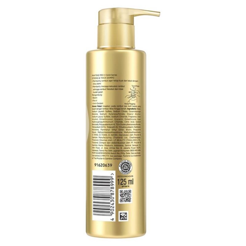 Pantene Gold Series STRONG &amp; THICK Shampo 125ml