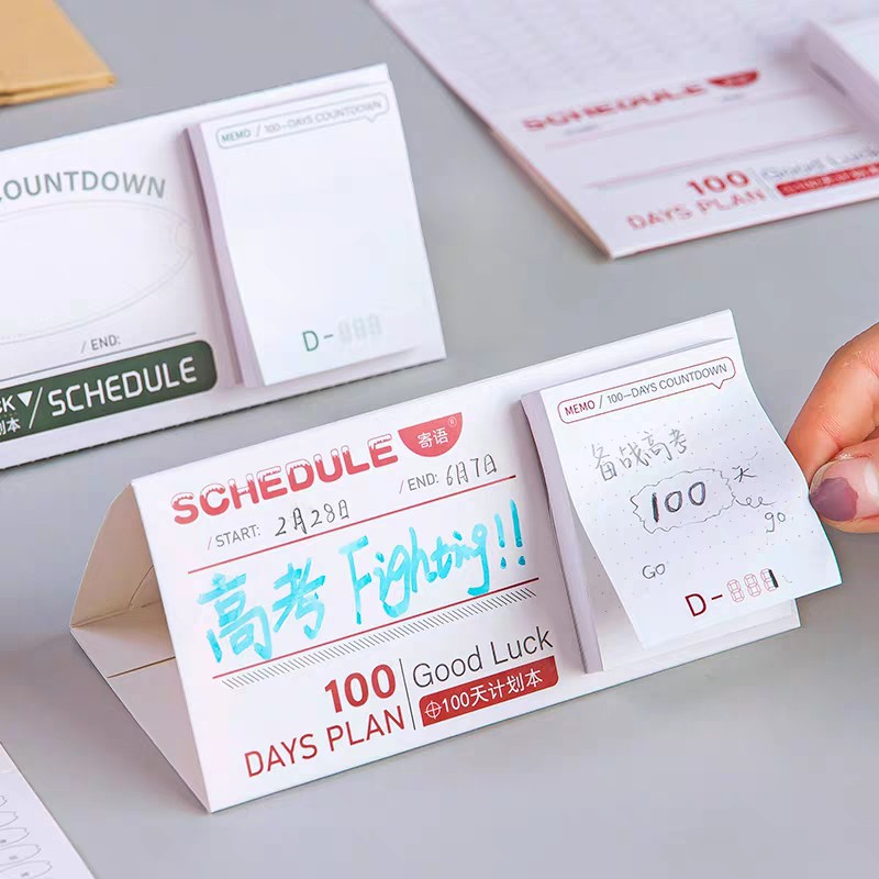 

Schedule 100 days Countdown Sticky Note Alat Tulis Notepad Sekolah Murid SMA Kuliah Unik Lucu Murah
