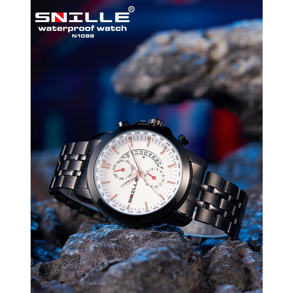 JAM TANGAN PRIA SNILLE ORIGINAL ANTI AIR RANTAI FASHION WATERPROOF