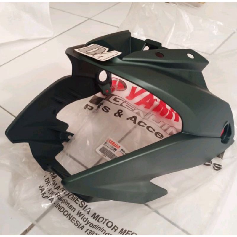 Body cowling cover batok lampu depan All new Vixion 155R ijo lumut doff BK8-F8351-00-P4 asli Yamaha 
