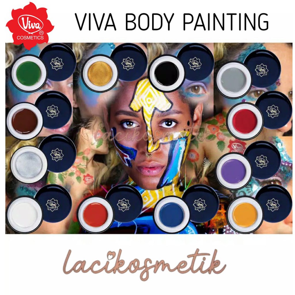 ✨LACIKOSME✨ VIVA BODY PAINTING FACE - CAT TUBUH / WAJAH MAKEUP 9GR