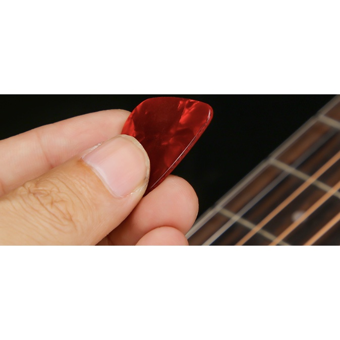 Pick Kerang Seluloid 0.46 0.71 0.81 1.2 1.5 Bercorak Warna Warni Pik Gitar Ukulele Bass