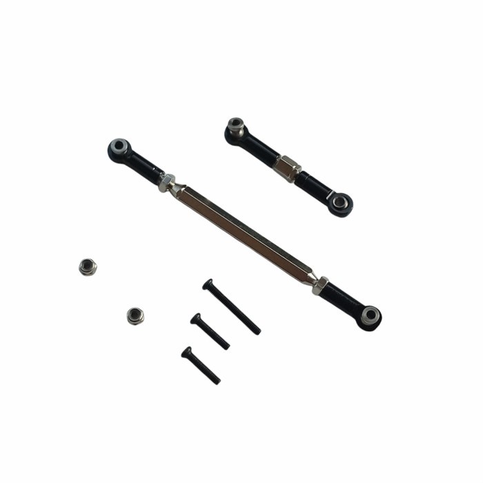 Servo link pull rod metal Steering link rod Rc MN D90 Wpl - Hitam