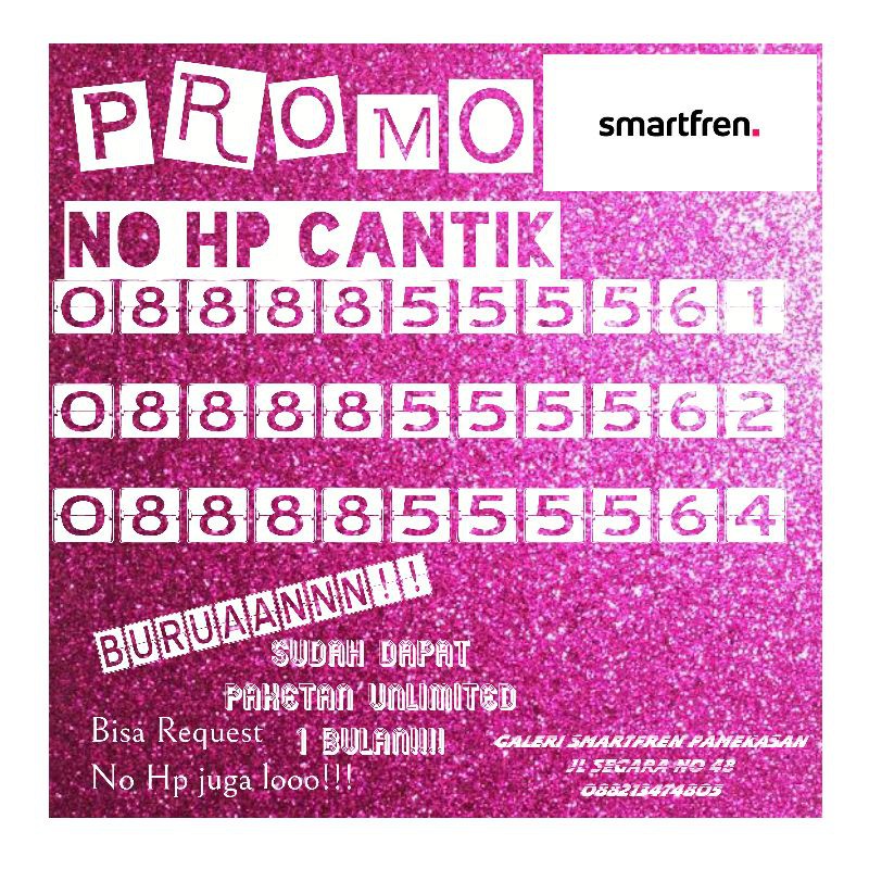 Nomor Hp cantik Smartfren