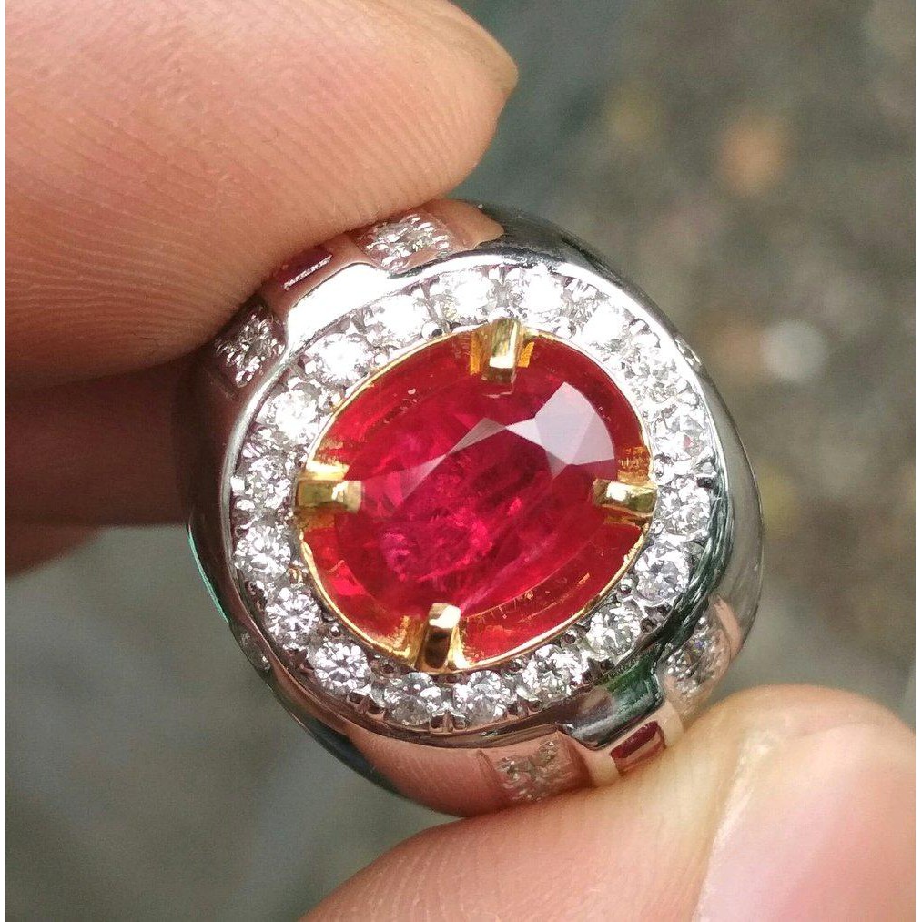 Natural Ruby Burma 1.53 Heated Piegon Blood Top Color Good Color