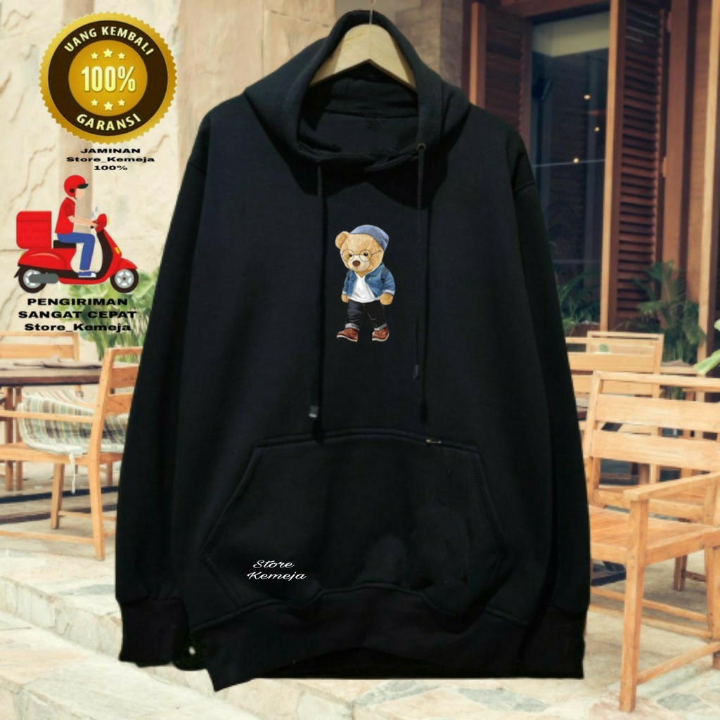 Sweater Hoodie Anime Sweeter Hoddie Pria Distro Bandung Sweter Cewek Oversize Warna Hitam Suiter Jumbo Cowok Switer Cowo Terbaru Bahan Katun Flecee