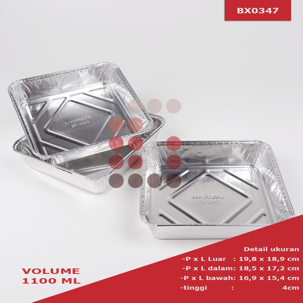 alumunium foil cup BX 0347 macaroni schotel / lasagna / klapertart