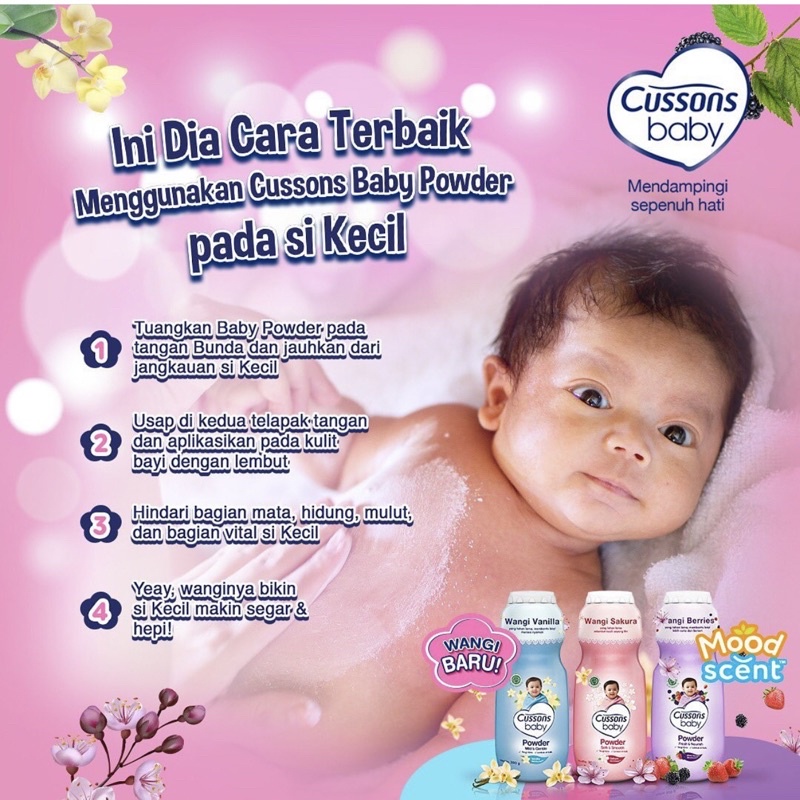 CUSSONS Baby Powder Bedak Bayi Tabur Bubuk Talc Talk 100GR 75GR 200GR 35GR 50GR 200 100 75 50 35 FREE 60GR 30GR 25GR 15GR 60 30 25 15 260 100 130 75 50 G GR GRAM Mood Scent Cusson Extra Fill 40% 50% Fresh &amp; and Nourish Soft Smooth Mild Gentle