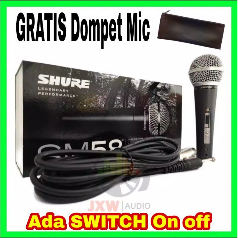 MIC KABEL SHURE SM 58 SK /  MICROPHONE SHURE KABEL SM-58 SK /  MIC SHURE SM 58 SK / SM58SK