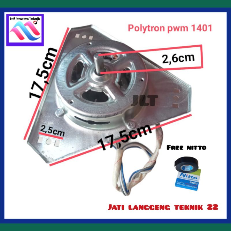 dinamo spin motor mesin cuci pengering Polytron 2 tabung type pwm 1401