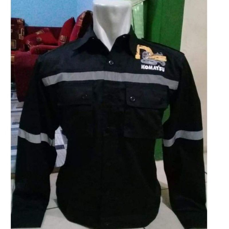 terbaru wearpack Komatsu full bordir baju wearpack Komatsu kemeja Komatsu wearpack atasan Komatsu Se